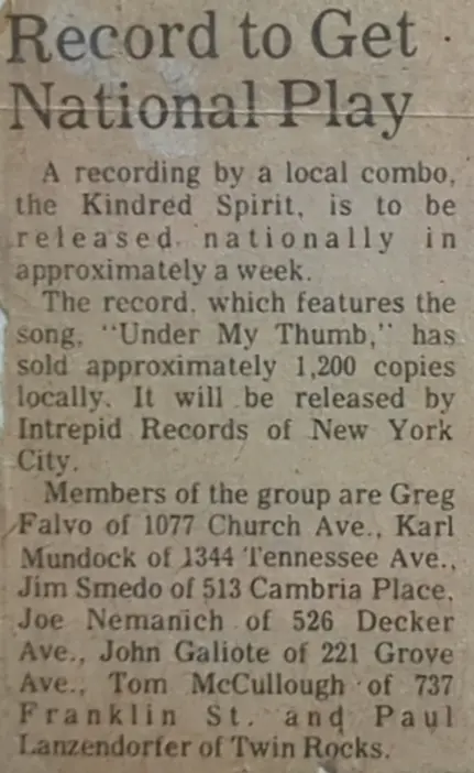 News item: national release notice, c. 1969