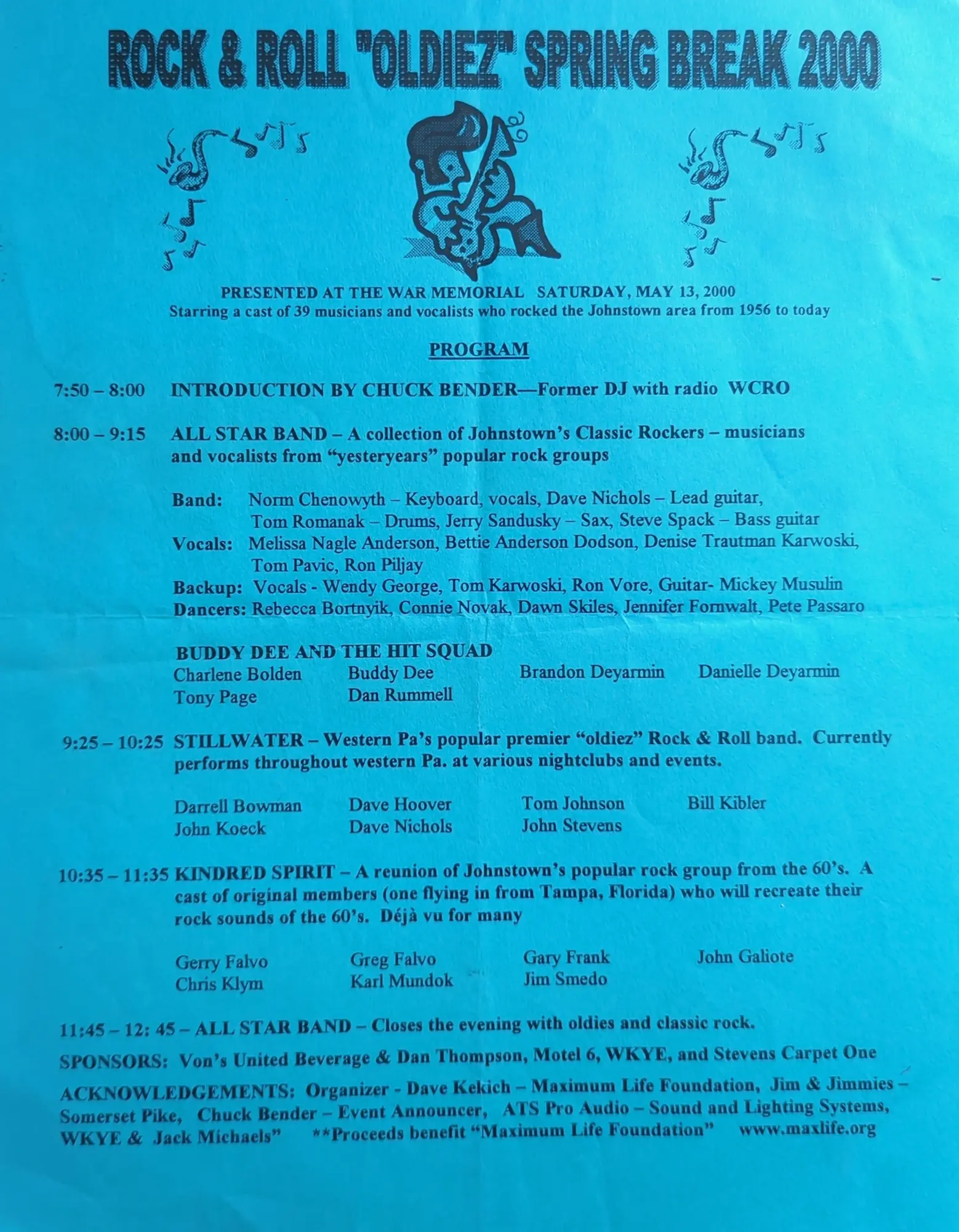 Flyer: 2000 reunion, the last show