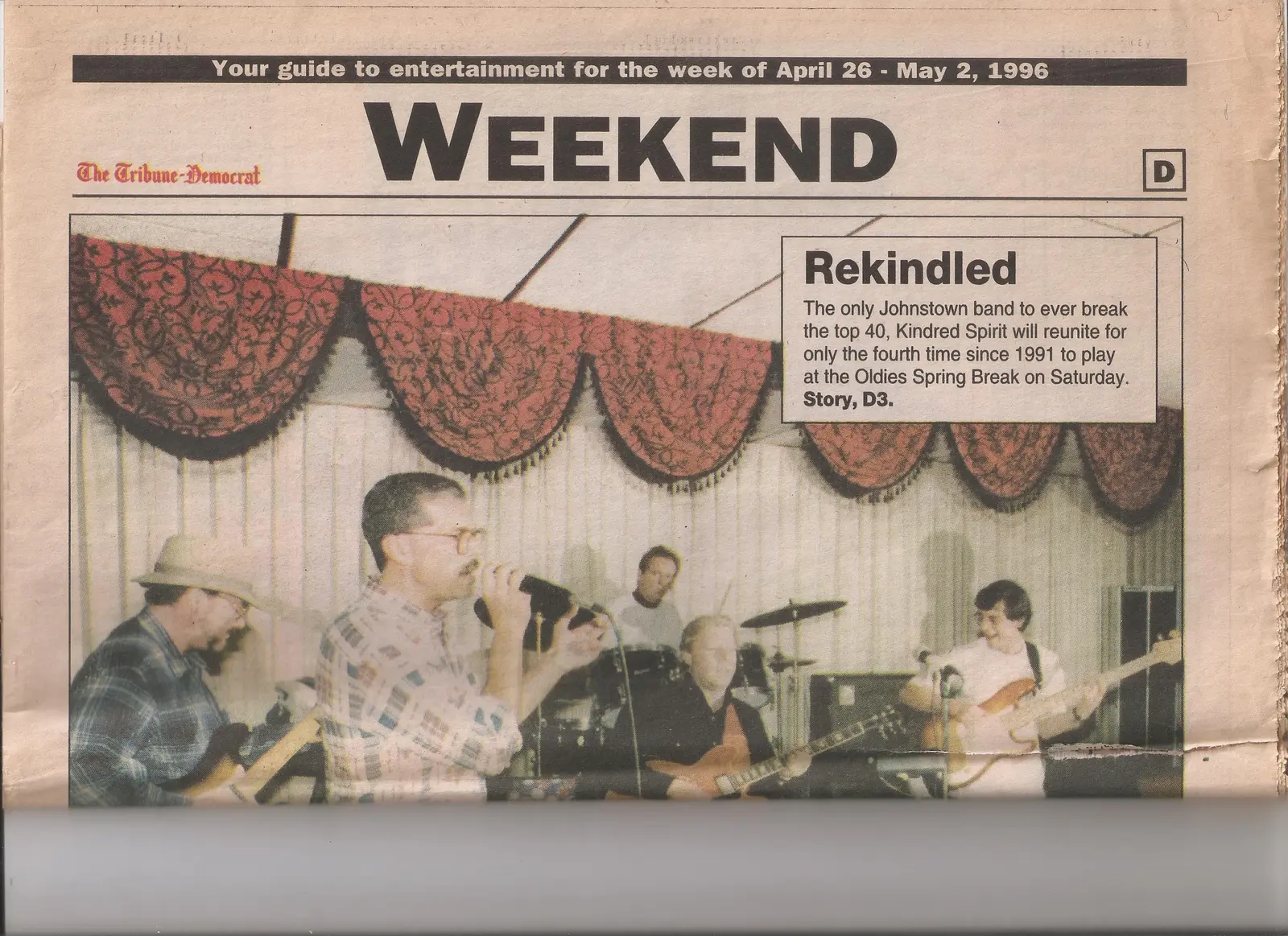 Tribune-Democrat: the band returns
